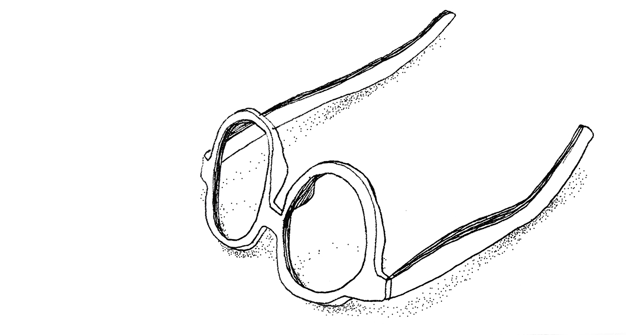Illustration of broken glasses
